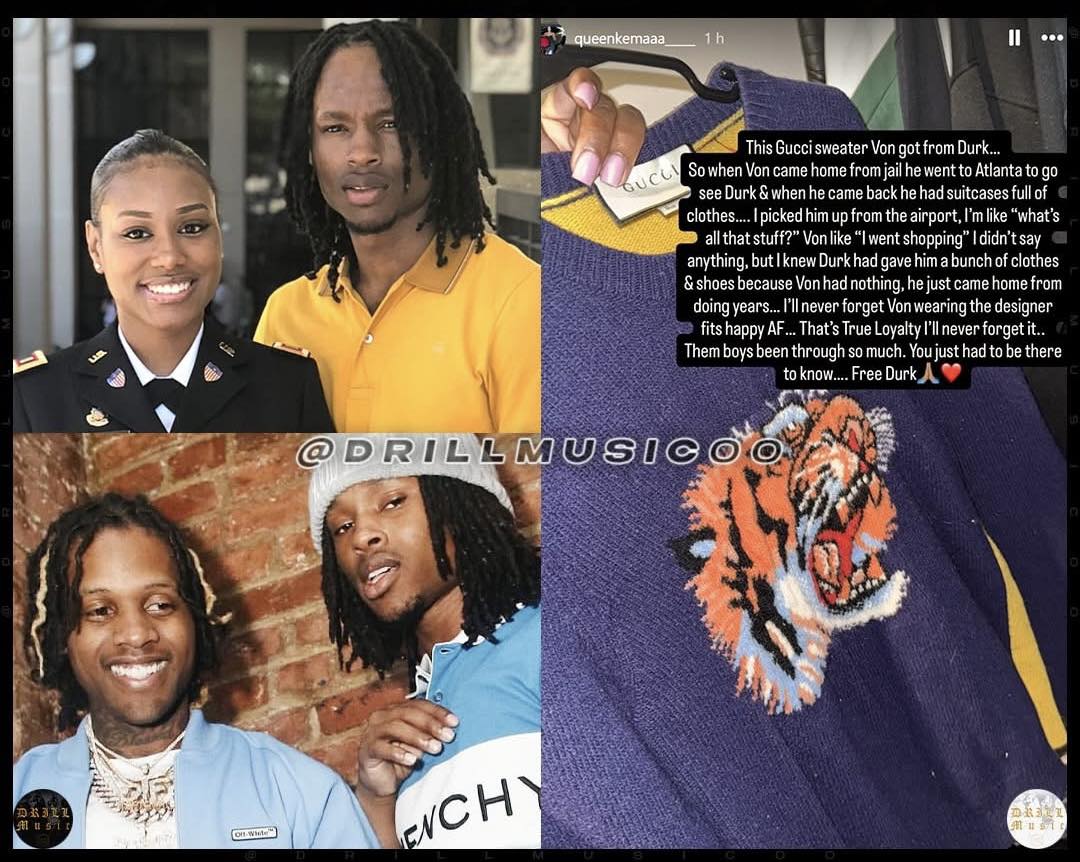 Back When King Von Baby Mama Kema shared a story about how Lil Durk gave King Von clothes when he first got released🙏🕊️