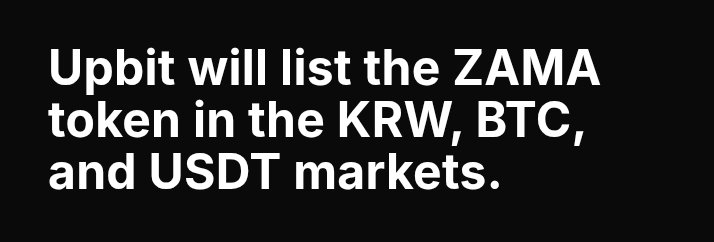 On April 14, according to an official announcement, South Korean crypto exchange Upbit will list the ZAMA token on its KRW, BTC, and USDT markets.
