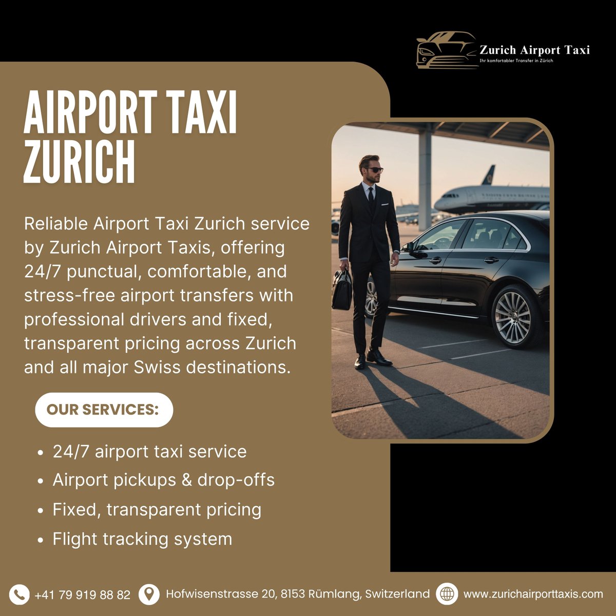 zrhairporttaxis's tweet image. Reliable Airport Taxi in Zurich fast, comfortable, and always on time. Book your stress free airport transfer with professional drivers today.

+41 79 919 88 82  
zurichairporttaxis.com
Rümlang, Switzerland    

#ZurichAirportTaxi #TaxiZurich #ChauffeurService #ZurichTravel