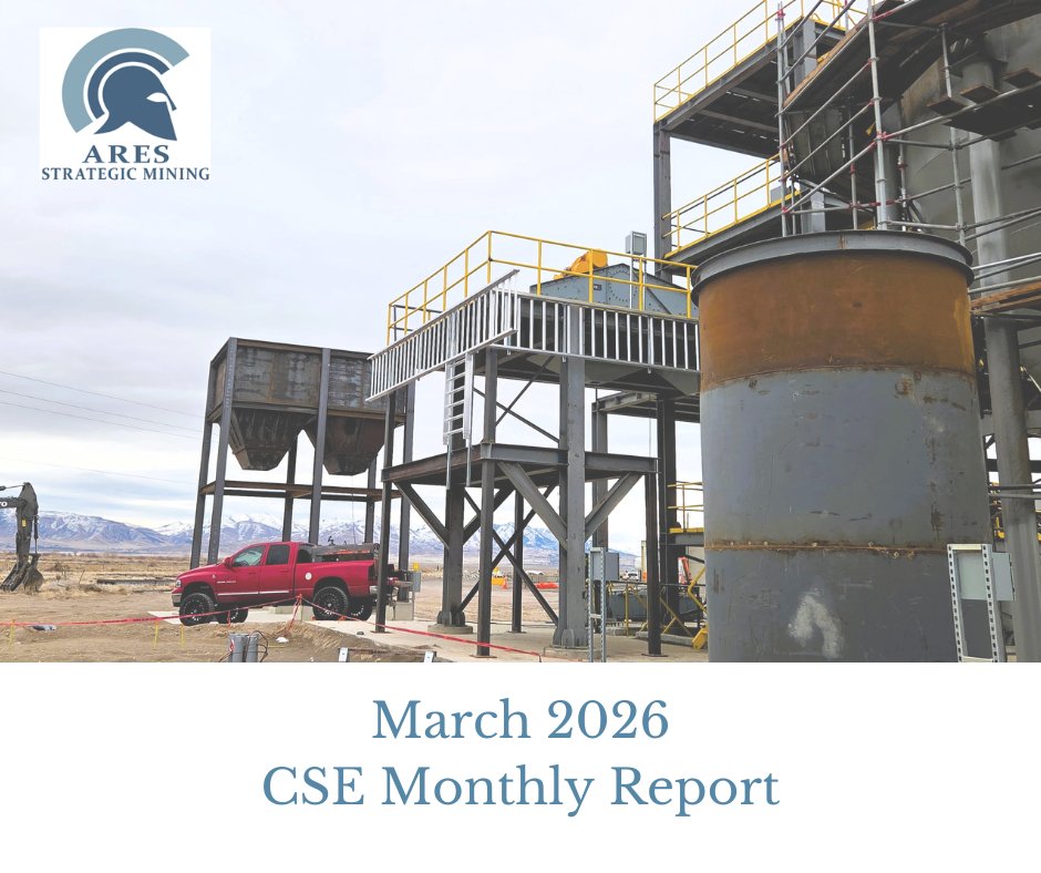 aressmining's tweet photo. 🚀 Great Momentum at Ares Strategic Mining – March 2026 Update!

Many of you track our CSE filings, and March was another strong month of progress as we continue building toward full production at our fluorspar project!

💪 Key Highlights:
Steady mining and stockpiling of high-quality ore
Welcomed additional plant experts to accelerate commissioning and ramp-up

On the corporate side, we raised $60,522 through the exercise of warrants (issuing 232,777 shares), strengthening our working capital position. 

Management has also been actively engaging top legal and banking advisors as we explore a potential U.S. uplisting – an exciting step for the next phase of growth!

Advancements continue to be made and we remain fully focused on delivering long-term value for our shareholders. Look out for more detail in our Monthly Newsletter next week.

The future is bright for Ares!

📄 Full March Monthly Report: 

https://t.co/8T4zjEKanU
#AresStrategicMining #ARS #Fluorspar #CriticalMinerals #Mining #Uplisting
