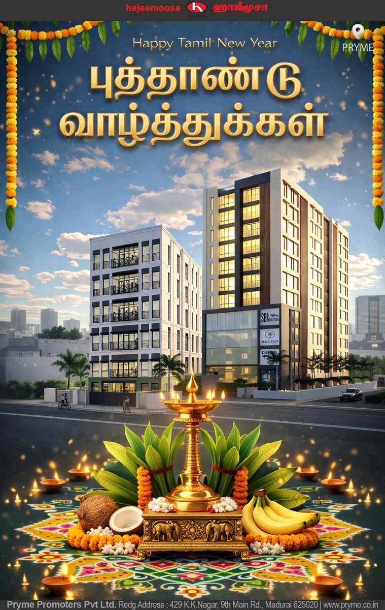 zaid_omar's tweet photo. May this new year bring properity, happiness &amp; new beginnings! - Pryme Promoters Pvt Ltd. Madurai. Tamil New Year 2026 https://t.co/GDAe6flSOh