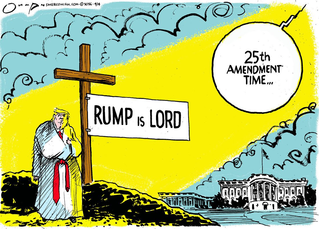 marillion13's tweet image. “Messiah Complex” Edition, from the #Counterpoint newsletter that comes across the big pond to Germany from the USA.
😮😮😮
#DumpTrump #Blasphemy