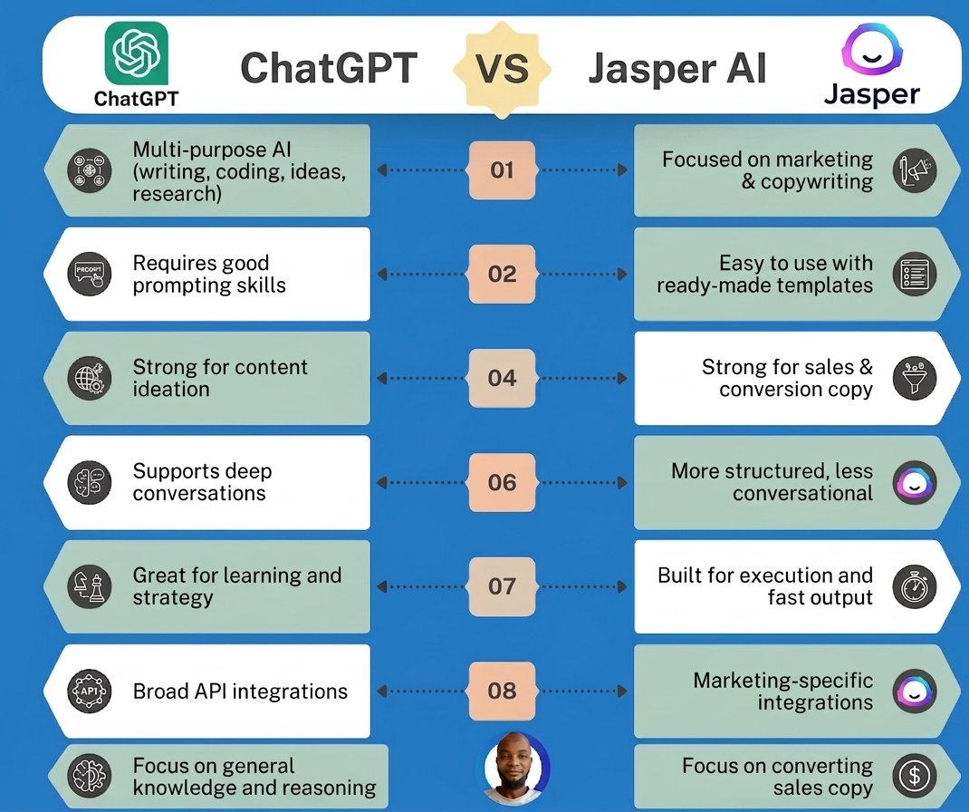 ChatGPT Vs Jasper AI in 2026

#ChatGPT #JasperAI #2026 #AI
