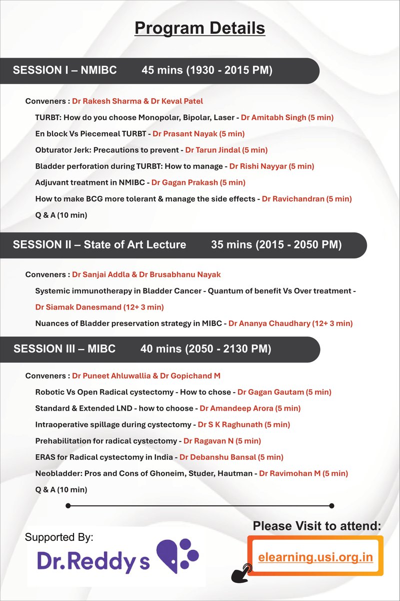 USIIndiaSoMe's tweet photo. 📢 Last Call: USI-ISU Uro-Oncology Section Webinar

🗓️ Event Details:
Date:     Today, Tuesday, 14th April 2026
Time:     19:30 – 21:30 hrs (IST)

⚡ Gentle Reminder:

🔗 Register/Attend here: https://t.co/UXPy61CsDN https://t.co/WQ0W2igCCu