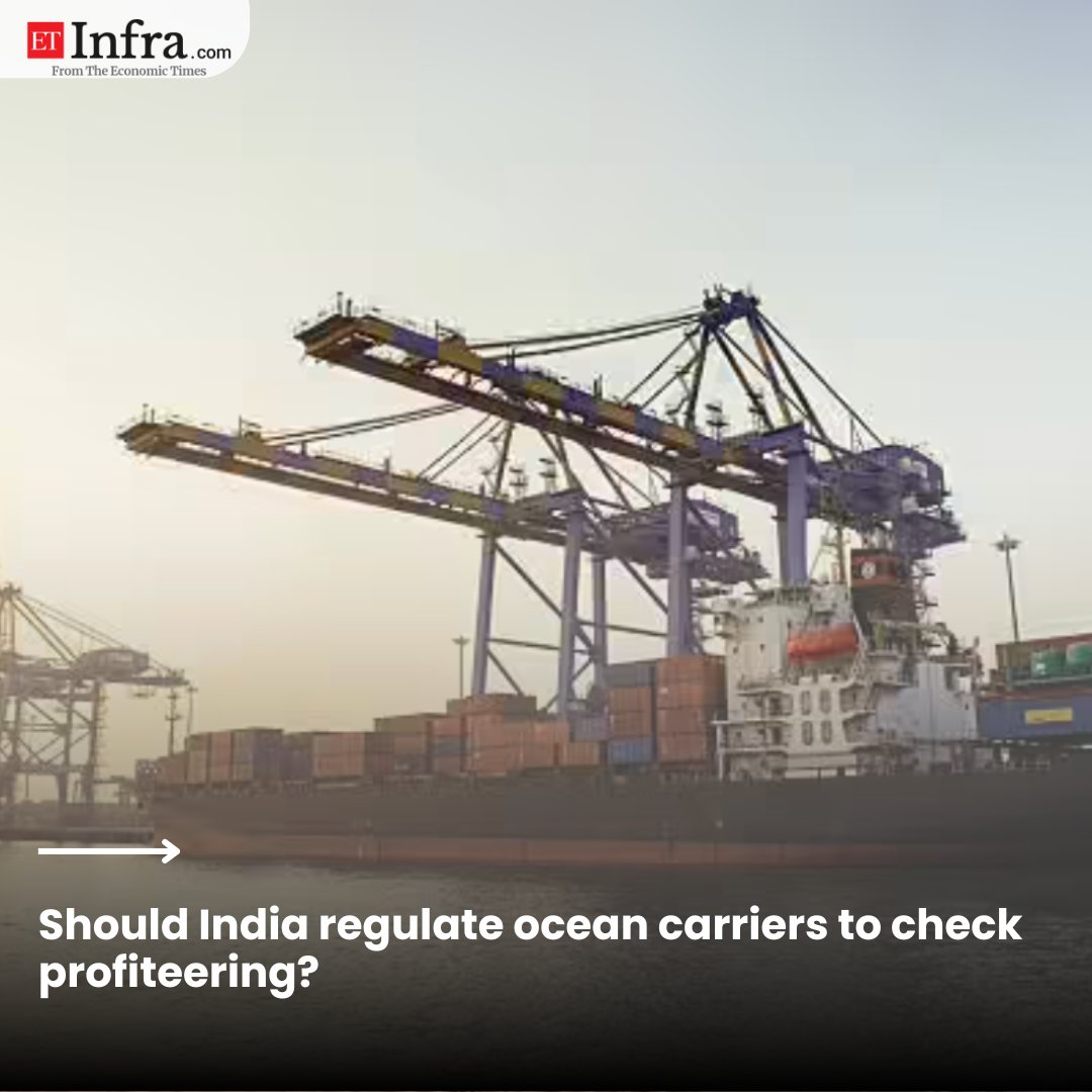 ET_Infra's tweet image. Should India regulate ocean carriers to check profiteering?

📖: shorturl.at/LMN4b
✍🏻: P Manoj

#Shipping #Logistics #India #Trade #Ports #SupplyChain #Geopolitics #Maritime #Exports #Freight #ETInfra