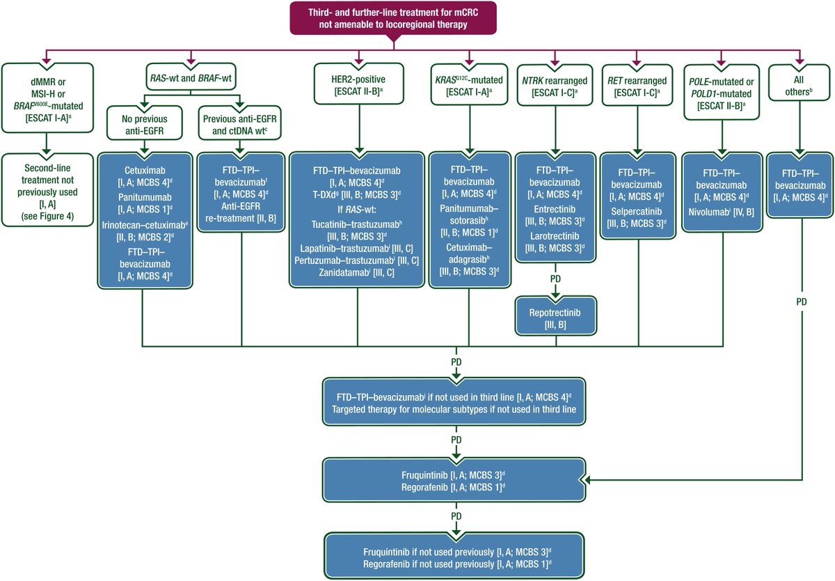 Metastatic colorectal cancer: ESMO Clinical Practice Guideline for diagnosis, treatment and follow-up† 
 annalsofoncology.org/article/S0923-…