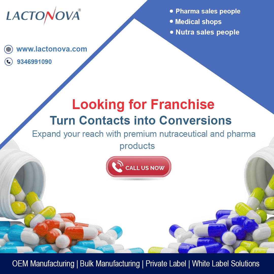 lactonovan's tweet photo. Looking to expand your earnings in the pharmaceutical and nutraceutical sectors? Partner with Lactonova and turn your contacts into conversions.

For More Info, Fill the Form:
https://t.co/SDzU4w2Mev

#FranchiseOpportunity #PharmaFranchise https://t.co/bd2FuZ1oor