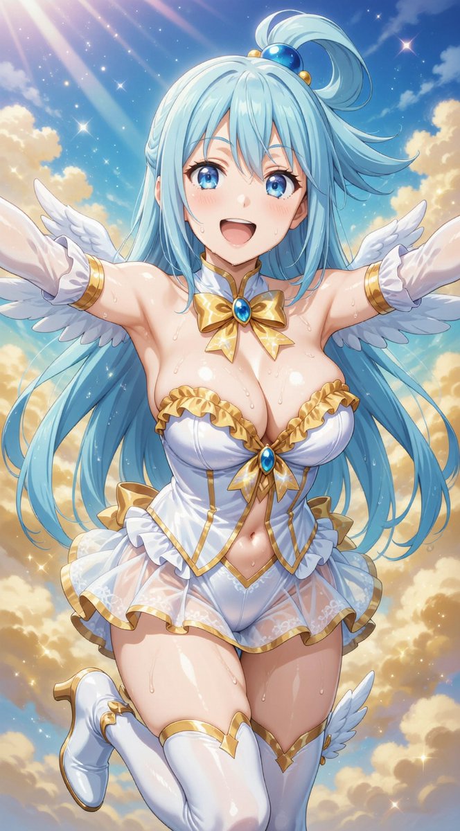 uramiyabi_'s tweet image. えんじぇる×アクア
SFW illustration. No nudity, no suggestive intent.
#aiart #konosuba #aqua #cosplay