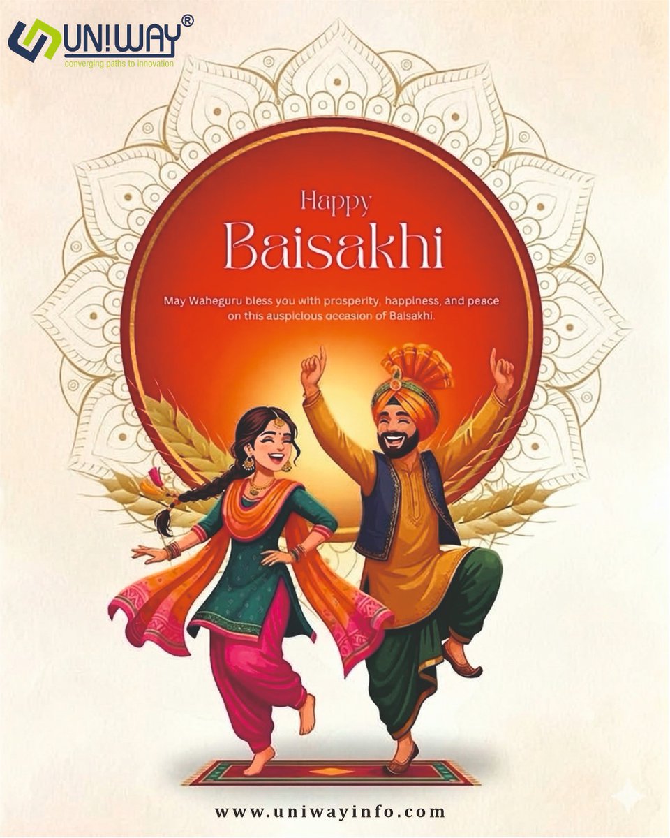 UniwayI's tweet photo. "Wishing you prosperity, growth &amp; success this Baisakhi! 🌾✨"
#baisakhi #uniwayinfocom #festival https://t.co/V3HJYTqLxM