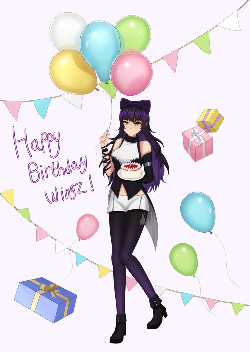 Rainbow2Balloon's tweet photo. Commission for WingZ

Birthday art featuring Blake Belladonna from RWBY holding cake and balloons https://t.co/KnGKSsTNHT