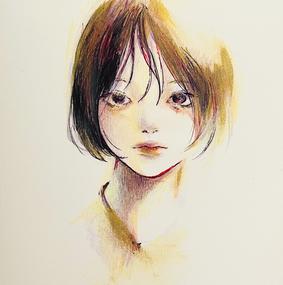____soboro's tweet photo. 色鉛筆とボールペンで https://t.co/Zn957ZnwIw