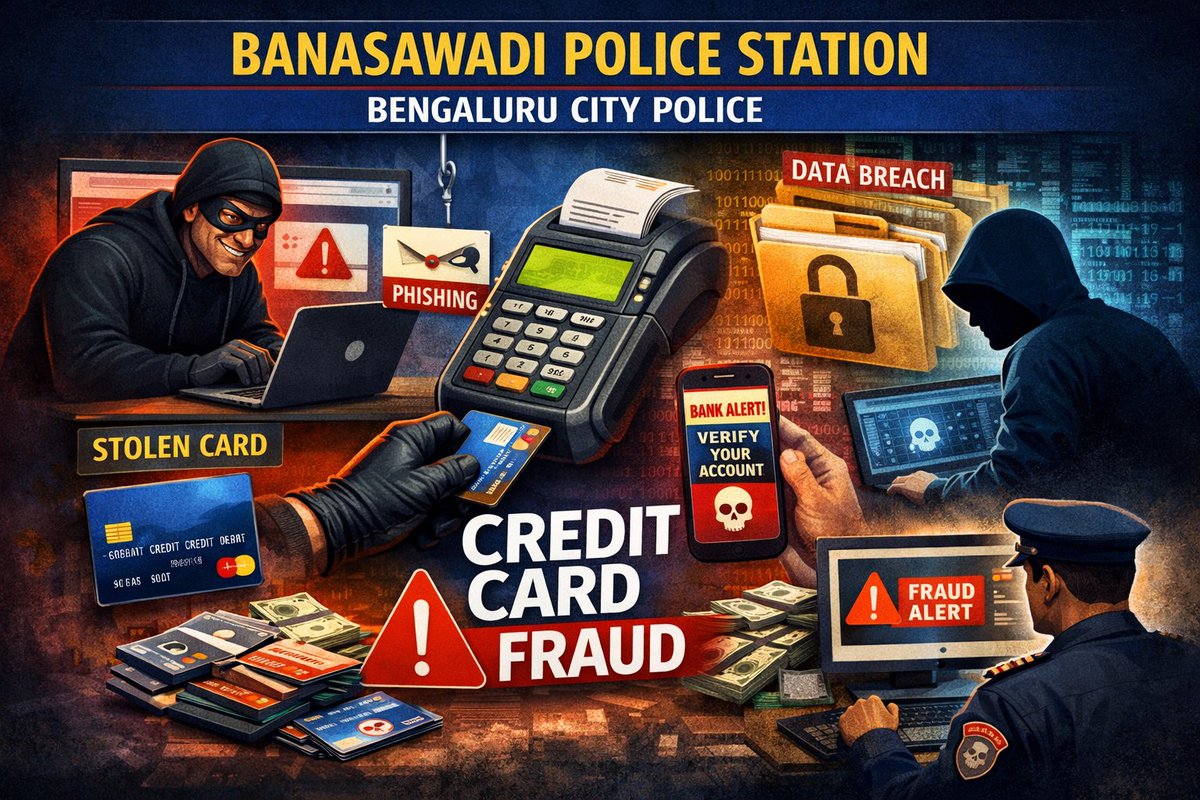 banasawadips's tweet image. ಸೈಬರ್ ಕಳ್ಳರ ಜಾಲದ ಬಗ್ಗೆ ಎಚ್ಚರವಿರಲಿ! 🛡️
ಕ್ರೆಡಿಟ್ ಕಾರ್ಡ್ ವಂಚನೆಯಿಂದ ಪಾರಾಗಲು ನಿಮ್ಮ OTP, CVV ಅಥವಾ ಕಾರ್ಡ್ ವಿವರಗಳನ್ನು ಯಾರಿಗೂ ಹಂಚಿಕೊಳ್ಳಬೇಡಿ. ಸಂಶಯಾಸ್ಪದ ಕರೆ ಮತ್ತು ಮೆಸೇಜ್‌ಗಳಿಂದ ದೂರವಿರಿ. ಸುರಕ್ಷಿತವಾಗಿರಿ, ಜಾಗೃತರಾಗಿರಿ.
@DcpEastBcp
#CyberAware #BengaluruCityPolice #FraudAlert #SafeBanking