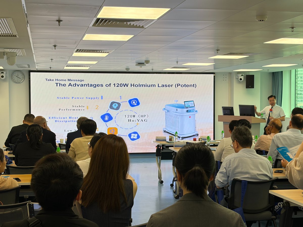 MedicalPotent's tweet photo. 📸Potent #Endourology Workshop 2026 | Guangzhou
Apr 13, 2026 | First Affiliated Hospital of Guangzhou Medical University (Haizhu Campus)
Live PCNL,RIRS &amp; HoLEP using #Potent 120W Holmium Laser.
Thanks to Dr. Guohua Zeng, Dr. Yongda Liu, Dr. Di Gu, Dr. Ming Lei, Dr. Zhijian Zhao. https://t.co/L5QwPLPqqs