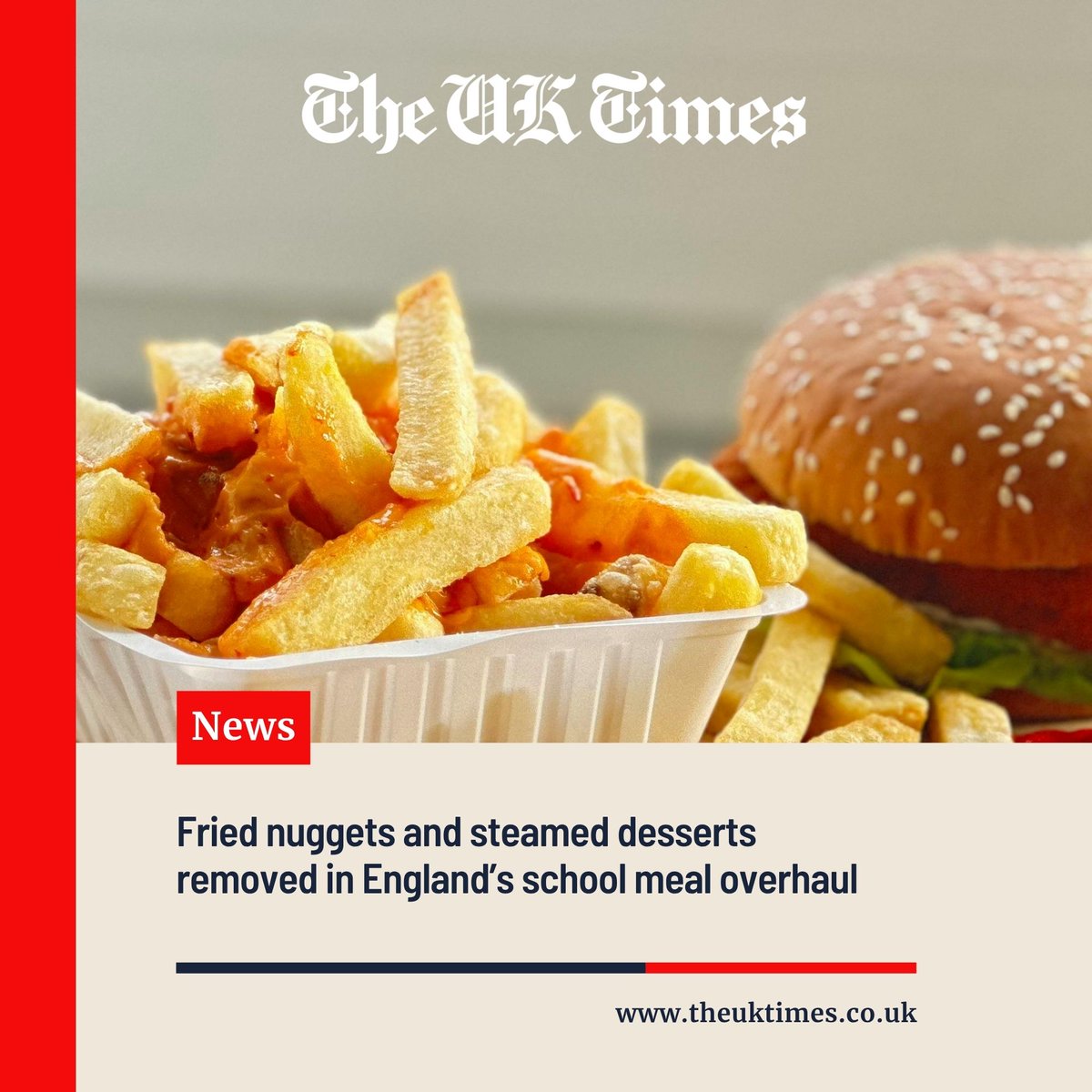the_uktimes's tweet image. Fried nuggets and steamed desserts removed in England’s school meal overhaul
#UKTimes #NewLook #NewName #MediaRevolution #Journalism #NewsUpdate #UKNews #PressFreedom #DigitalMedia #BrandRefresh