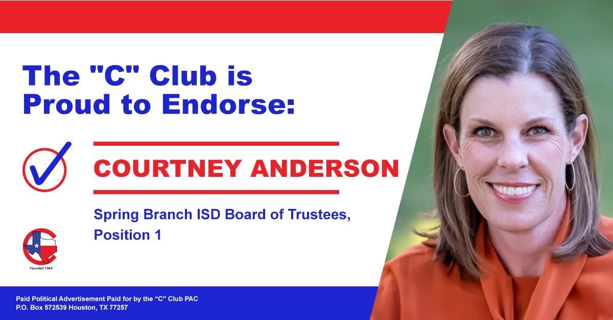 We believe strong leadership on the school board helps build a stronger community. Courtney Anderson is an educator &amp; an instrumental voice on the SBISD Board of Trustees, ensuring each &amp; every student has the opportunity to succeed. We’re proud to endorse her!