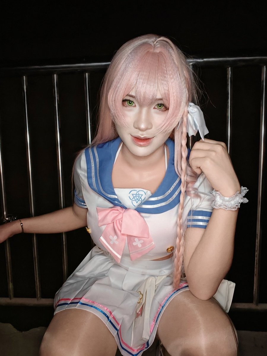 li19so's tweet photo. 已偷电瓶落网
#男娘 
#伪娘 
#femboy 
#cosplay 
#bluearchive https://t.co/9YWusbN6jL