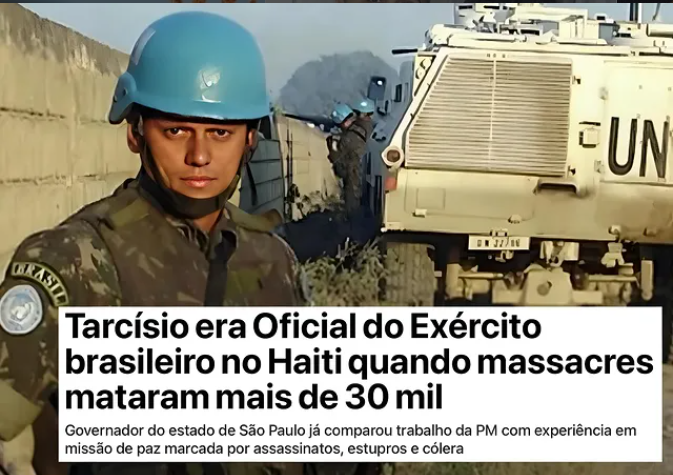 Tarcísio trouxe sua experiência na "missão de paz" para São Paulo