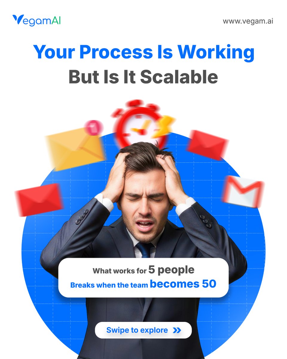 Vegam_AI's tweet image. Processes that work for small teams often break as they grow.

VegamAI scales workflows - keeping operations clear and efficient. 

Start Your Free Trial - zurl.co/dPfex

#VegamAI #BusinessProcessAutomation #WorkflowAutomation #BusinessGrowth #ProcessImprovement