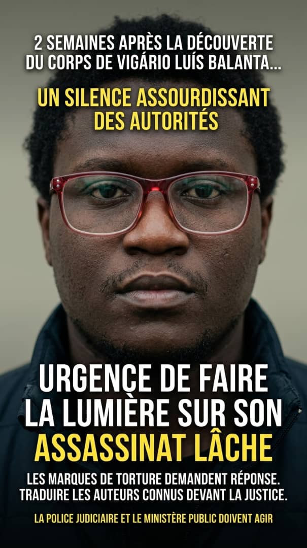 🚨 Le 31 mars 2026, le corps de l’activiste Vigário Luís Balanta a été retrouvé près de Bissau, marqué par la torture. Deux semaines après, aucune enquête n’est ouverte. Les auteurs restent libres et les persécutions continuent. Urgence d’agir. #GuinéeBissau #DroitsHumains