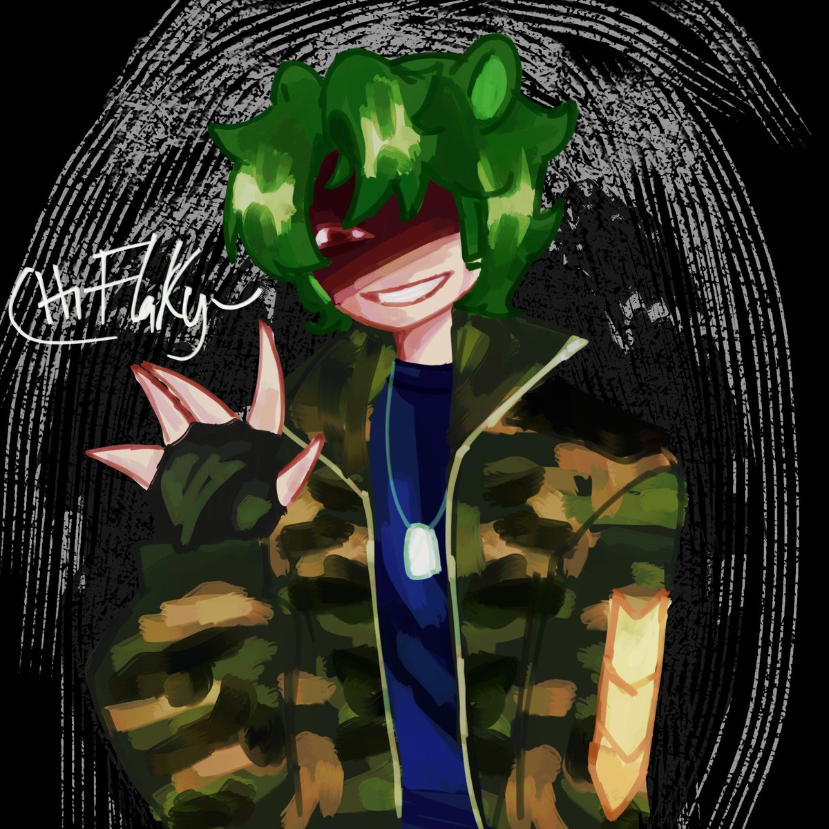 idk_salmon's tweet image. Flippy vs Flaky vision ╰(⸝⸝⸝´꒳`⸝⸝⸝)╯ #htf #Flippy #Flaky #flippyxflaky