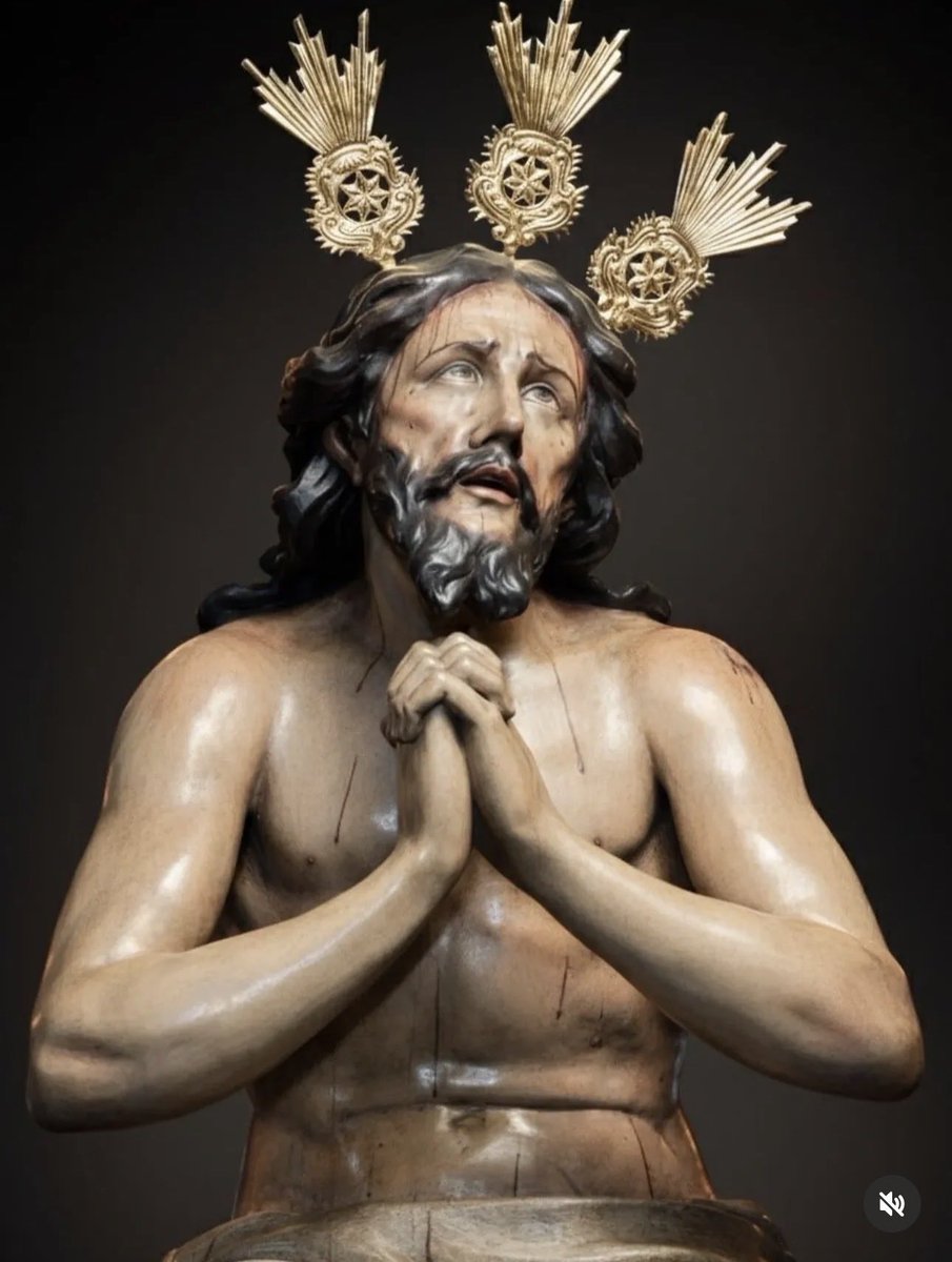Proyección virtual del estado en que podía quedar el Señor de las Penas <a href="/hdadlaestrella/">La Estrella</a> tras la restauración a la que va a ser sometido por <a href="/pedro_manzano_/">Pedro Manzano</a>  El trabajo de acercamiento a las policromías de José de Arce lo ha realizado Adrián Domínguez