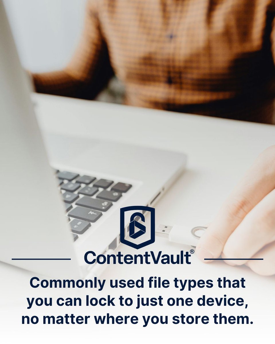 ContentVaultHQ's tweet image. Did you know you can #encrypt these file types for one #device only, no matter how you store them:

📄: #PDF
🎥: #MP4, MOV, AVI, WEBM
📸: #JPG, PNG, GIF, WEBP, BMP
🎶: #MP3, WAV, FLAC
&amp;amp; many more

All you need is Content Vault, and the device you want to encrypt it on!