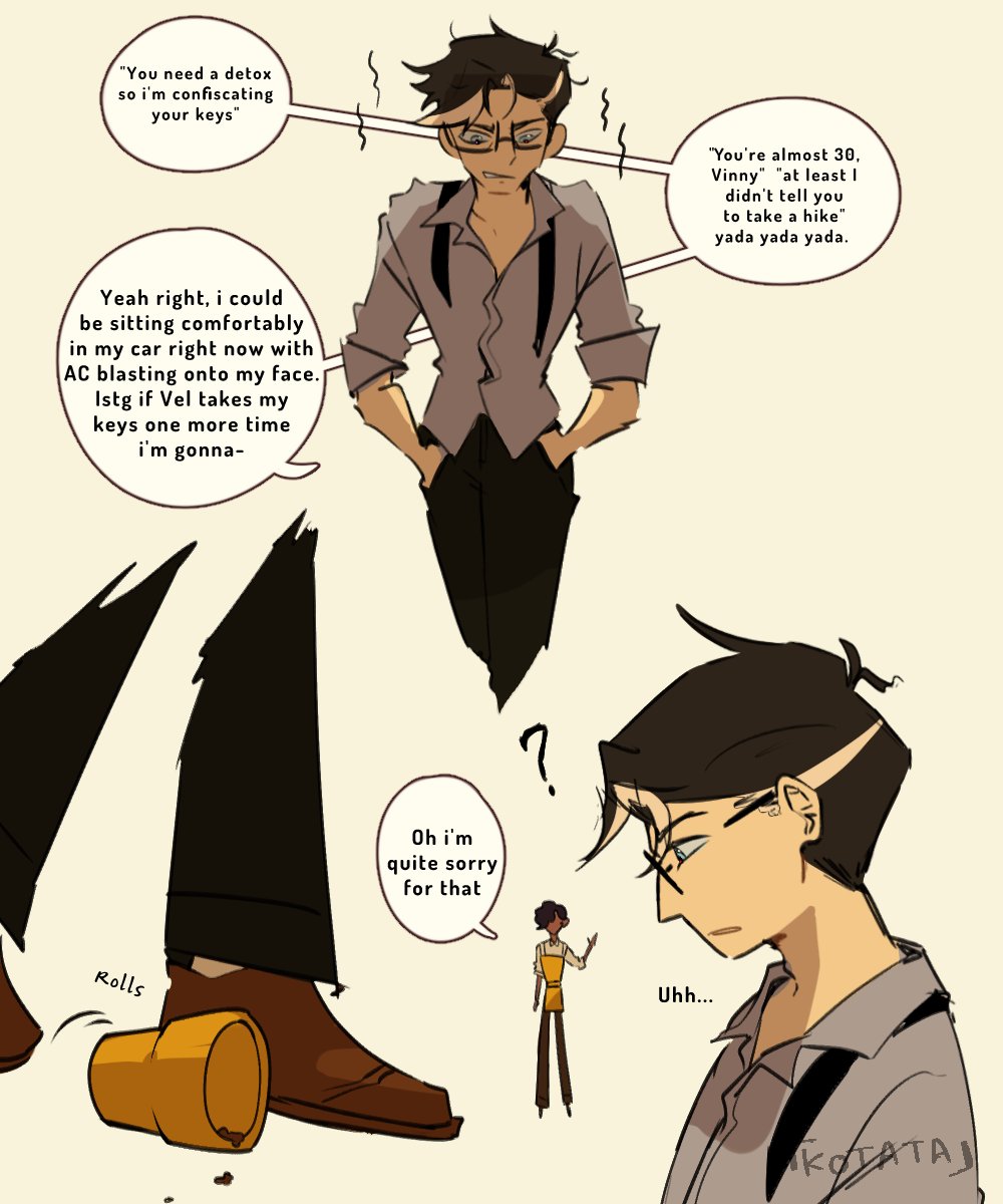 kota_ta_'s tweet image. Flower shop AU. The staple of any fandom (2/5) #murdermedia #radiostatic