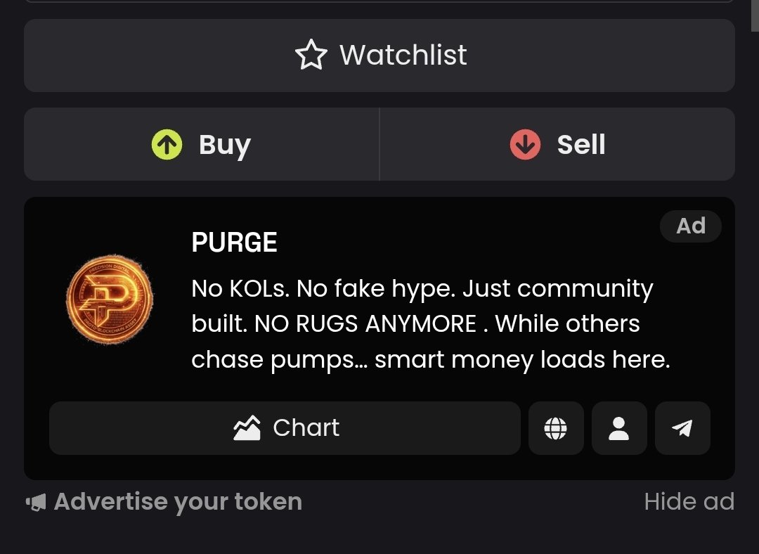 PURGE Token tweet media