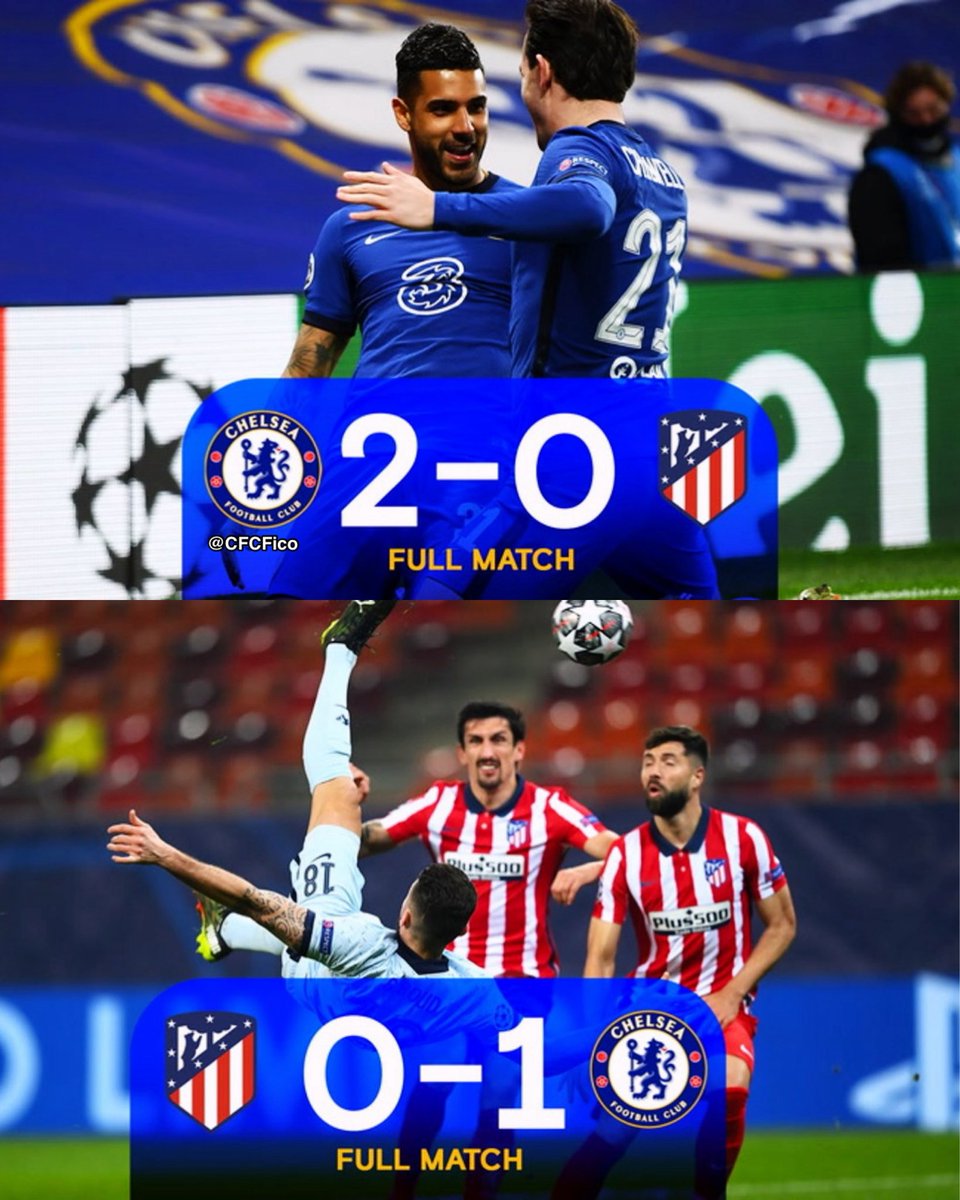 CFCFico's tweet photo. Chelsea are the only club to knock out Atlético Madrid over two legs without conceding or losing. https://t.co/5sEBVz5ReD
