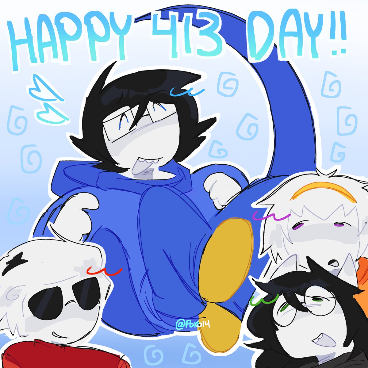sporkqish's tweet photo. happy (late) 413 day fellas
#homestuck #fanart #betakids https://t.co/F679ZV9YIu