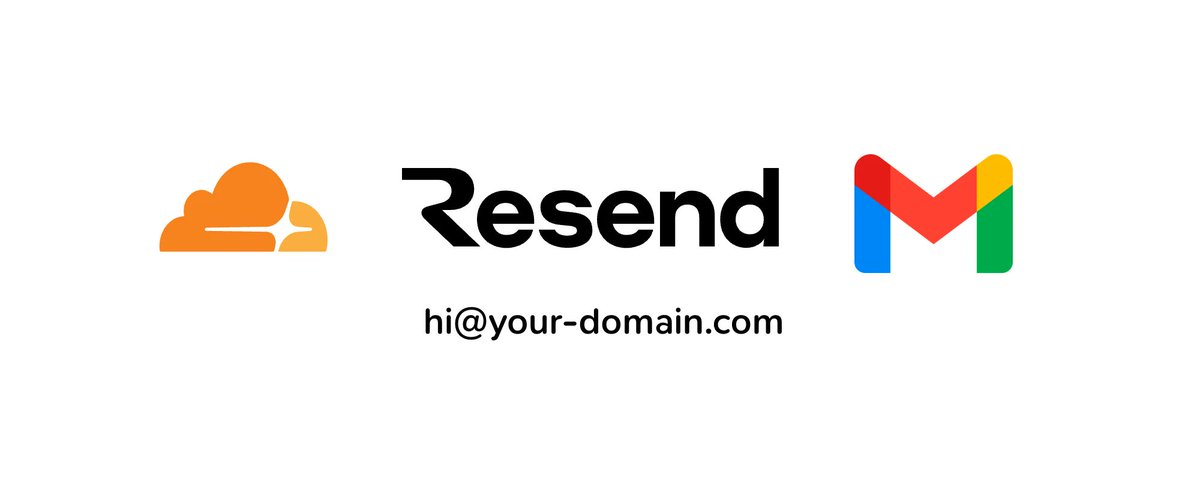 zayn_harris_dev's tweet photo. A custom domain email. Zero cost. 30 minutes.

While building Minttr, I realized something small but important: emailing users from
hi@minttr.com feels completely different from emailing them from a random Gmail address.

A custom domain email is probably the simplest way to look professional as a one-person
company.

But I didn't want to pay for Google Workspace or Zoho, and I definitely didn't want to run my
own mail server. After some research, I found a fully free setup. Sharing it here for anyone
building their own product.

How it works

Three tools, each doing one thing:

- Cloudflare Email Routing — handles receiving (forwards emails sent to hi@minttr.com to your
Gmail)
- Resend — handles sending (provides SMTP so Gmail can send as your domain)
- Gmail — your everyday email client, where everything comes together

Once set up: you send and receive hi@yourdomain.com emails right inside Gmail. No difference
from using a regular Gmail account.

---
Step 1: Cloudflare — Set up email forwarding

Prerequisite: your domain's DNS is managed by Cloudflare.

1. Cloudflare Dashboard → select your domain → Email Routing
2. Enable Email Routing — Cloudflare will automatically add the required MX and SPF records
3. Add a forwarding rule: hi@yourdomain.com → your Gmail address
4. Check Gmail for a verification email and confirm

Done. All emails sent to hi@yourdomain.com will now show up in your Gmail inbox.

One thing: forwarded emails will likely land in spam at first. Adding a DMARC record helps:

Type: TXT
Name: _dmarc
Content: v=DMARC1; p=none;

---
Step 2: Resend — Set up SMTP for sending

Cloudflare Email Routing only handles incoming mail, not outgoing. To send emails from
hi@yourdomain.com via Gmail, you need an SMTP service.

Resend's free tier gives you 3,000 emails per month — more than enough for personal
communication.

1. Sign up at https://t.co/7BmXrt7aap
2. Add your domain — Resend will give you a few DNS records (DKIM, SPF) to add in Cloudflare
3. If your domain is on Cloudflare, Resend supports one-click auto-connect, which is nice
4. Wait for DNS verification to complete
5. Create an API Key and save it

Don't forget to update your domain's SPF record to include Resend:

"v=spf1 include:_spf.mx.cloudflare.net include:https://t.co/7BmXrt7aap ~all"

---
Step 3: Gmail — Configure "Send mail as"

Last step: connect Resend's SMTP to Gmail.

1. Gmail → Settings → Accounts and Import → Send mail as → Add another email address
2. Enter your domain email, e.g. hi@yourdomain.com
3. SMTP details:

Server: https://t.co/avCabPMSC0
Port: 465 (SSL)
Username: resend
Password: your Resend API Key

4. Gmail will send a verification email to your domain address → Cloudflare forwards it to
your Gmail → click the verification link
5. (Optional) Set it as your default sending address

That's it. When composing an email in Gmail, you can now pick hi@yourdomain.com from the
"From" dropdown.

---
One more thing

If you plan to send product update emails (newsletters, changelogs, etc.) down the road, I'd
recommend using a subdomain for those, like updates@updates.yourdomain.com.

Bulk emails are more likely to get flagged as spam. If that happens on your main domain, it
can hurt your domain's reputation and affect your normal one-on-one emails too. Using a
subdomain keeps that risk separate.

Resend's free tier only supports one domain, so if you need both personal emails and product
emails, you can sign up for two accounts — one for the main domain, one for the subdomain.

---
To sum up

A custom domain email sounds like a small thing, but for a one-person company, it's the first
impression you give your users.

The whole setup:
- Zero cost (all within free tiers)
- 30 minutes to configure
- No server needed
- Never leave Gmail

Hope this helps if you're building something of your own.