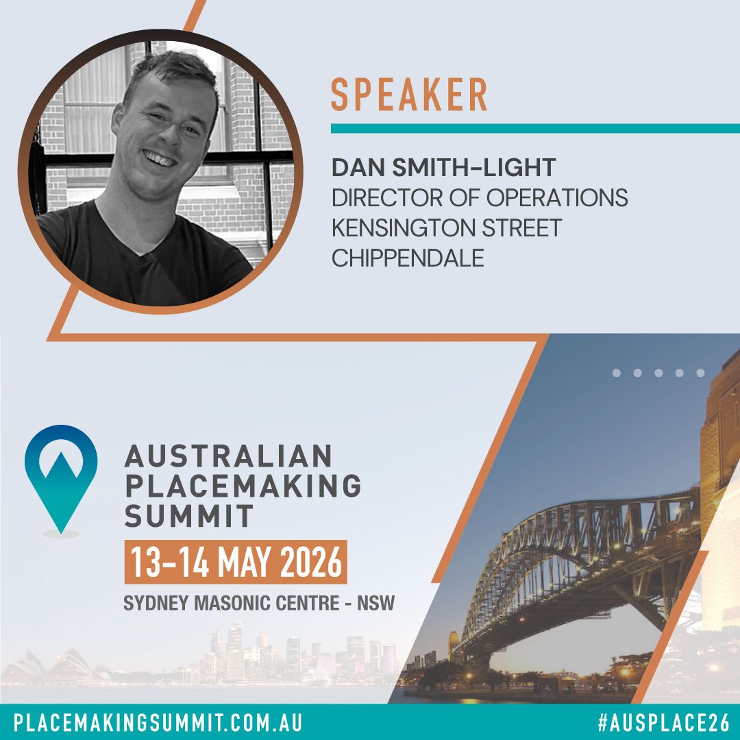 expotradeglobal's tweet image. Expotrade is delighted to welcome Dan Smith-Light to the Australian Placemaking Summit being held on May 13-14 2026 at the Sydney Masonic Centre.  

Book Tickets: placemakingsummit.com.au/delegate-regis… 

#AUSPLACE26 #Placemaking #placesforpeople #PublicSpaces #SmartCities #SydneyEvents