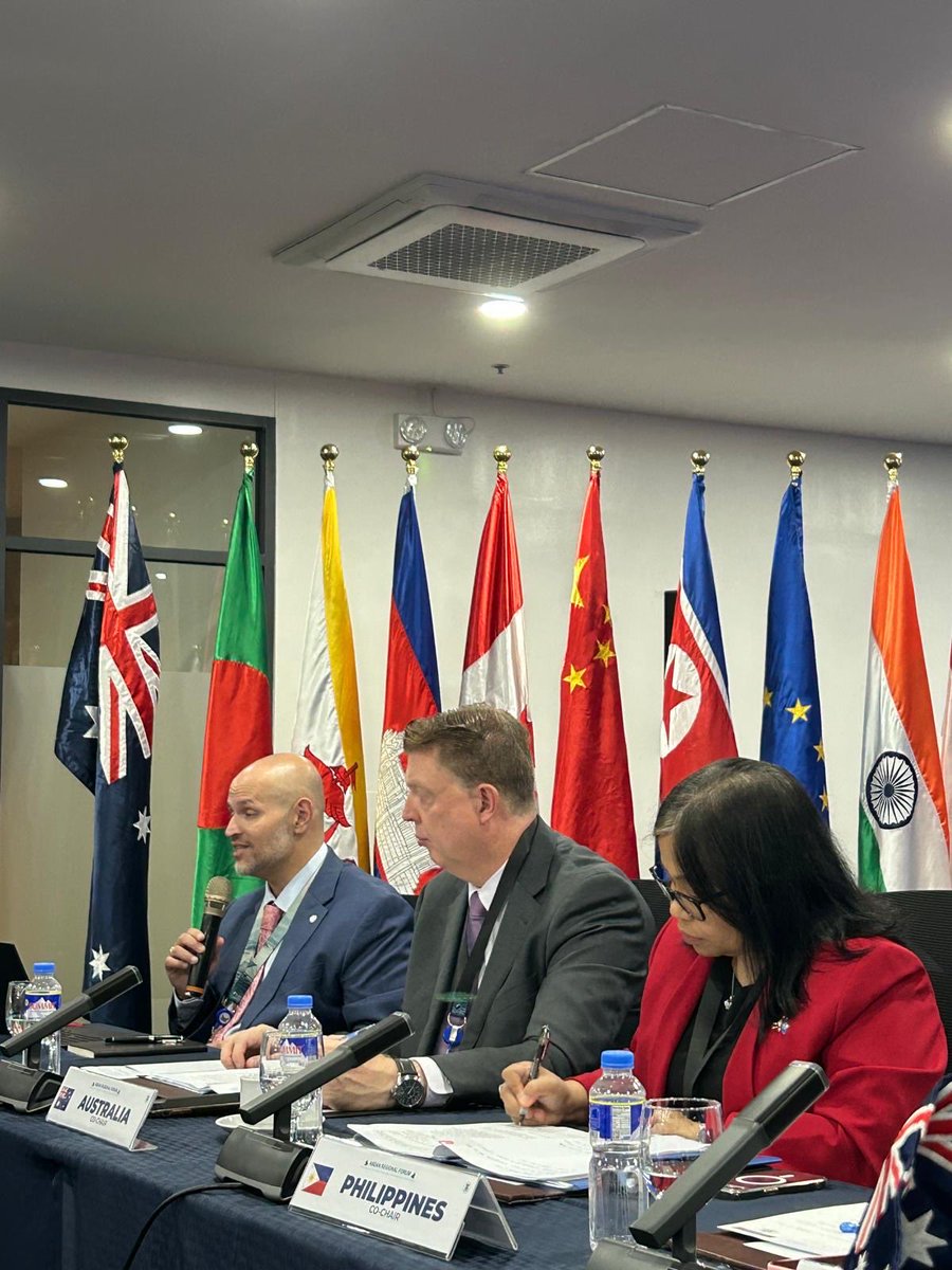 AusArmsControl's tweet photo. In Day 2 of the #ARF ISM on Non-Proliferation &amp; Disarmament focus shifted to conventional arms control incl, developments on LAWS, cluster munitions, small arms &amp; light weapons. https://t.co/Gg9oruz4n7