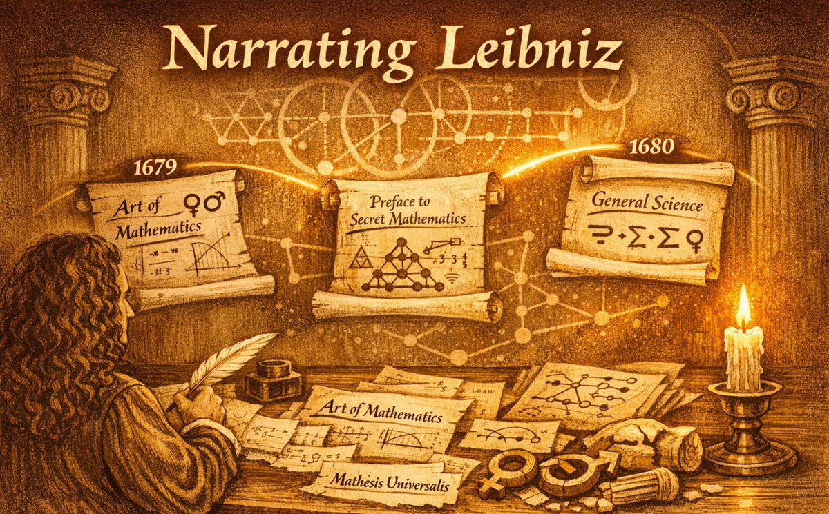 Dr_L_Strickland's tweet image. New video: Narrating Leibniz
Leibniz’s manuscripts reveal how a plan for a mathematics book grew into a method for reasoning itself, the General Science. Watch the thought unfold: youtube.com/watch?v=JSVrnf…
Leibniz's philosophical papers (3 vols) published 30 April by @OUPAcademic