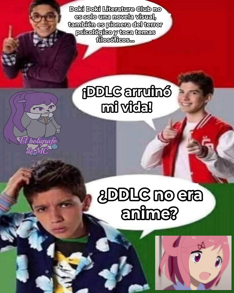 ElBoligrafoDeMC's tweet image. #DDLC #memes #Dokidokiliteratureclub
