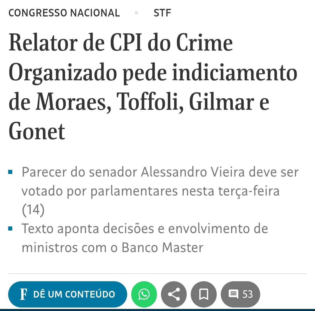 Como pode algo assim, a não ser que haja alguma intenção não revelada?
Juízes indiciados, mas políticos são deixados de fora.
Por que o senador Flávio não respondeu acusações sobre milícias no RJ? Nem foi lembrado. E é da CPI.
CPI com destino desde o começo. Quem leva a sério?
