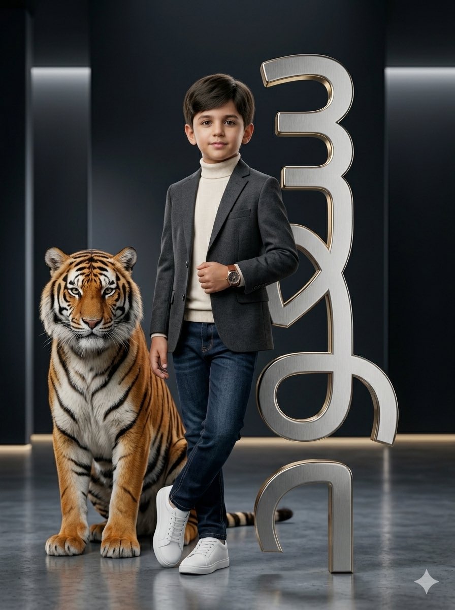 SULTAN__22__'s tweet image. 🔴 #برومبت 🔴 الصورة واقف مع الاسم بثلاثي الابعاد مع اي حيوان تختاره .. او تختار بين الاقواس .. بدون حيوان اذا تبي الصور والاسم فقط .. جرب #البرومبت وشاركنا في النتيجة .

👇🏼👇🏼#prompt

Create a premium cinematic 3D studio portrait using the uploaded image as the main reference.