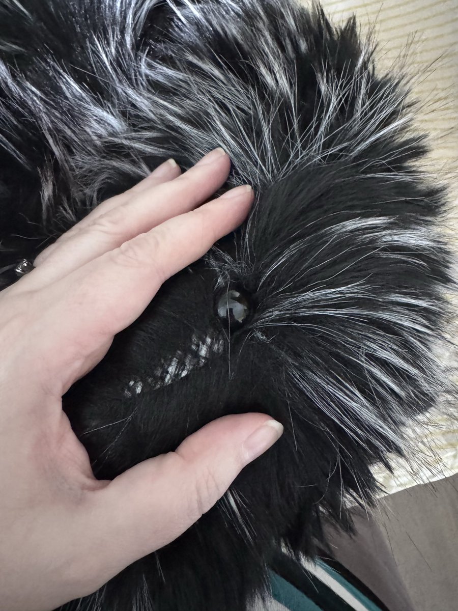 bluetangled's tweet photo. @jellycatlondon @Selfridges 
Just received your new Inkli Bunny and it’s a disaster! Eyes are completely wonky, loads of mesh showing through all over and glue dots on the fur.
Disgraceful for a £90 “luxe” product! https://t.co/PIT012pK42