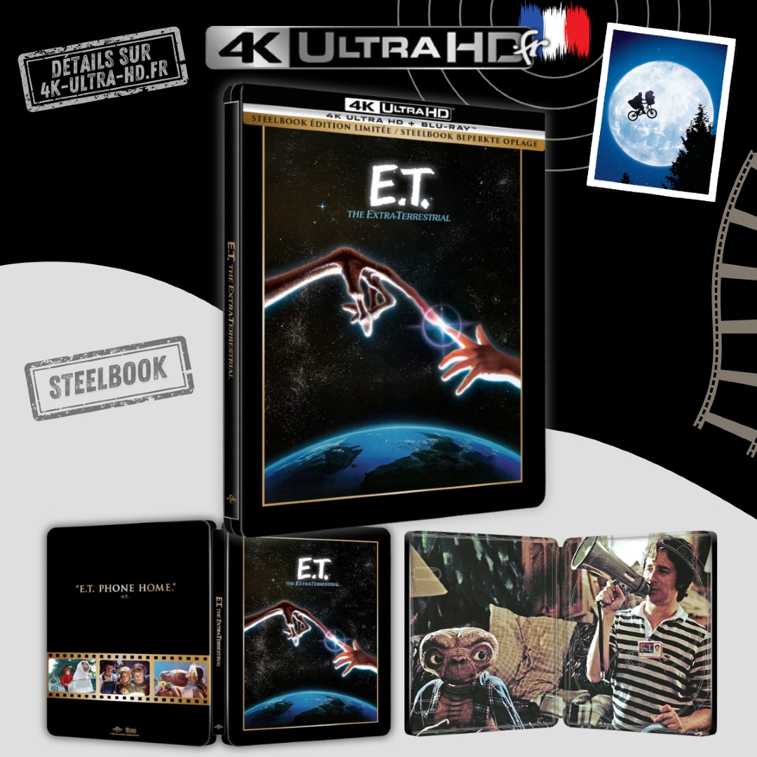 4KultrahdFR's tweet image. 🟢 Précommande ouverte – « 𝗘.𝗧. 𝗹’𝗘𝘅𝘁𝗿𝗮-𝗧𝗲𝗿𝗿𝗲𝘀𝘁𝗿𝗲 » 4K 🇫🇷  

📀 𝗦𝘁𝗲𝗲𝗹𝗯𝗼𝗼𝗸 ➡ 4k-ultra-hd.fr/film/e-t-lextr…

📆 Sortie prévue : 03 Juin 2026  
🎬 de #StevenSpielberg (1982)
#steelbook #4KUltraHD #BluRay4K #4KultrahdFR