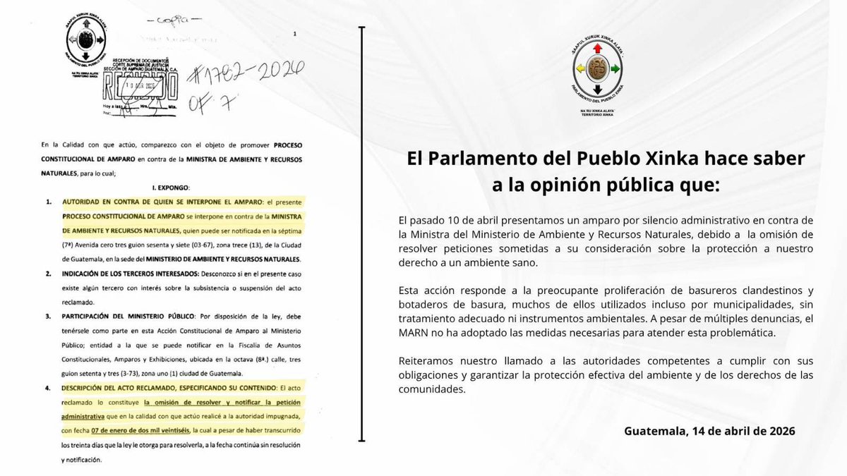 PARLAMENTO DEL PUEBLO XINKA tweet media