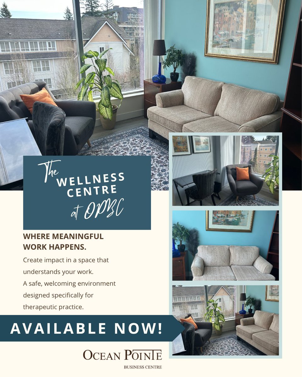 OceanPointeBC's tweet photo. Create impact in a space that supports meaningful work.

OPBC's Health &amp; Wellness Centre offers community, security, and an environment designed for therapeutic work.

Connect with our team today!

📞 604.542.2445
🔗 https://t.co/0uNgAbf1ne

#OPBCWellness https://t.co/Ldg8xlKRvu