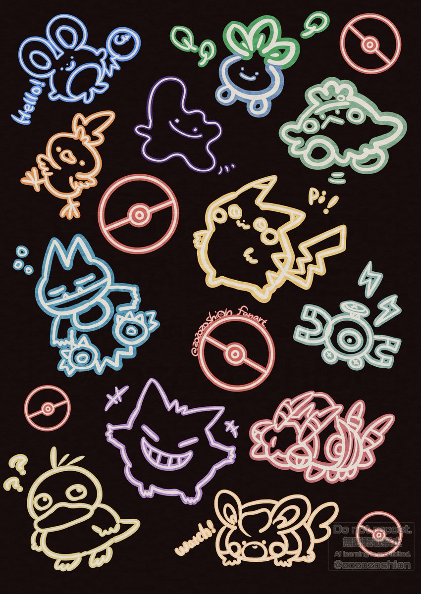 zozozoshion's tweet photo. ポケネオン　再掲 https://t.co/K3VkcAInT9