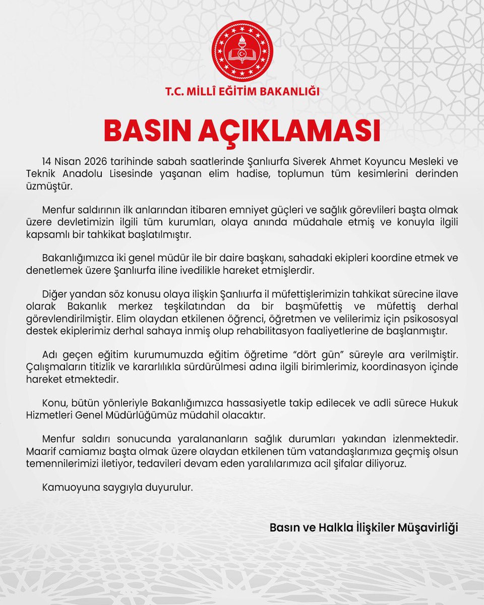 tcmeb's tweet image. Basın Açıklaması

👉🏻 meb.ai/jedfkd