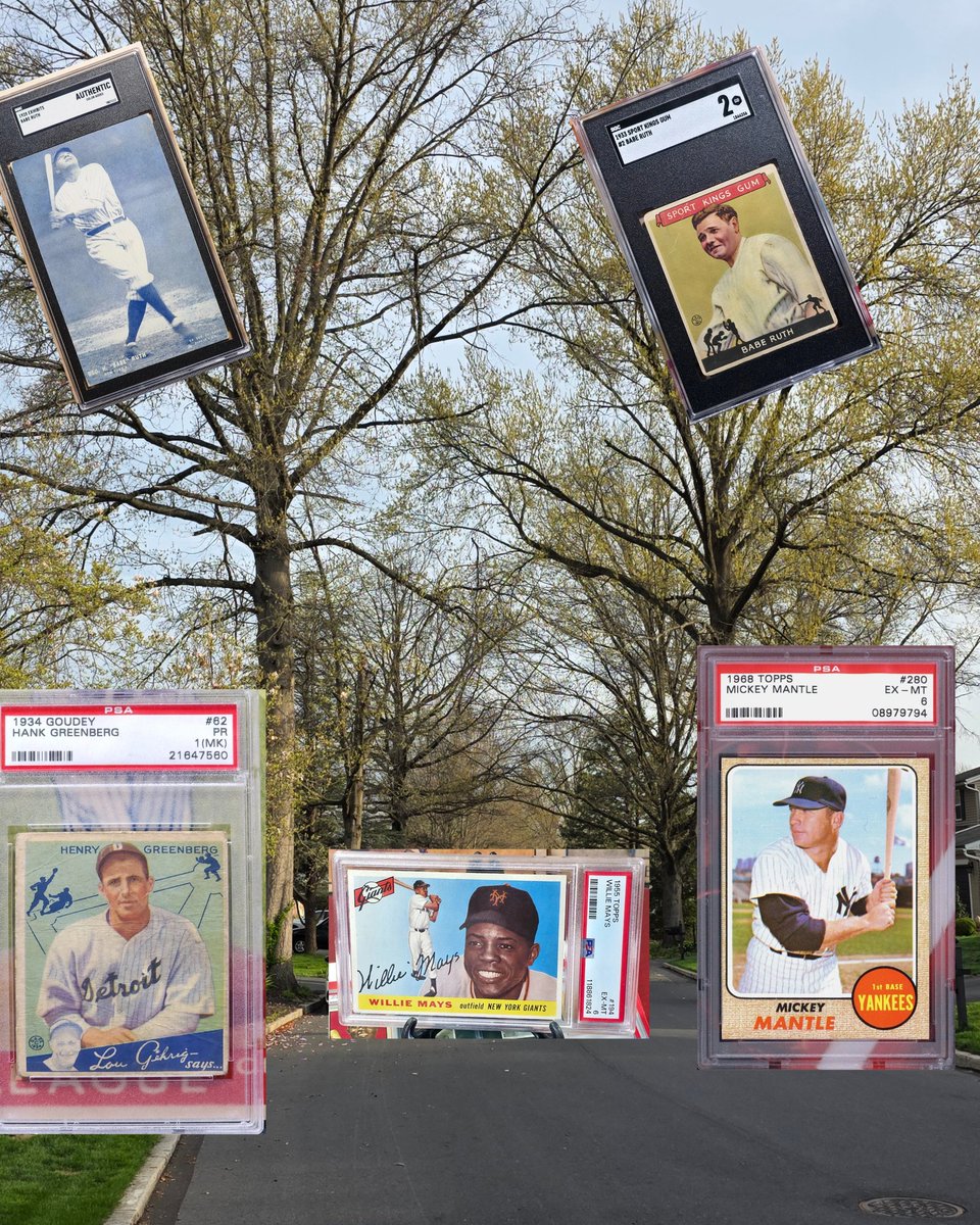 iconsportsUS's tweet image. Happy Trees
.
.
#baberuth #mickeymantle #williemays #hankgreenberg #vintagecards