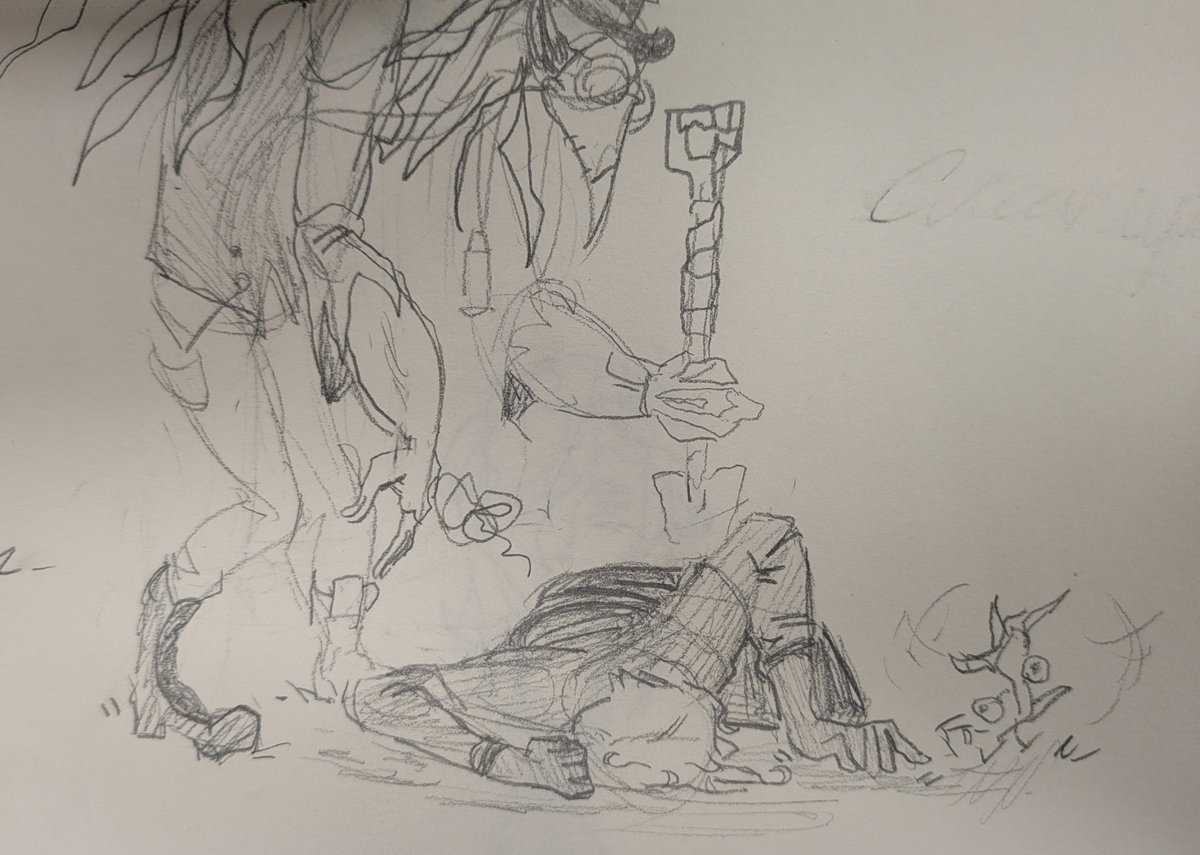 shotguncarrie's tweet image. Drew this in class I didn't have night mares lower half memorized so I just made some #BULLLLLSHIIIT . This was based on the April fools task where he's a #cleaner ok