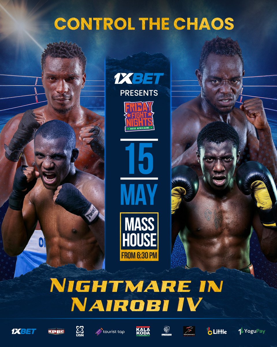 kalakoda_boxing's tweet photo. Control the chaos 🥊🔥
Friday Fight Nights returns May 15th at Mass House, Ngong Road.
Nightmare in Nairobi IV, now powered by 1XBET.
Nairobi, this one’s bigger🥊⚡
#NightmareInNairobi4 #FridayFightNights #Boxing #KenyanBoxing #NairobiEvents #1XBET #FightNight https://t.co/hTNqLBfVuZ