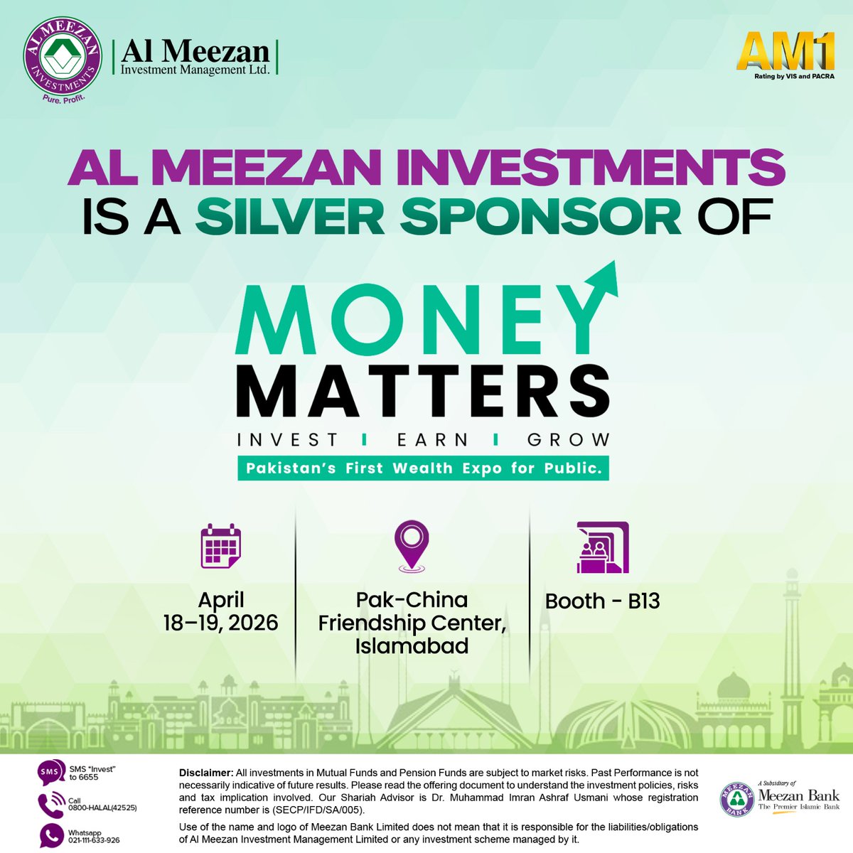 AlMeezanGroup's tweet image. The right conversations can shape your financial future.

Meet our team at the Money Matters Wealth Expo and explore Shariah-compliant solutions designed to help you invest, earn, and grow with confidence.

#AlMeezanInvestments #MoneyMatters #InvestSmart #WealthExpo