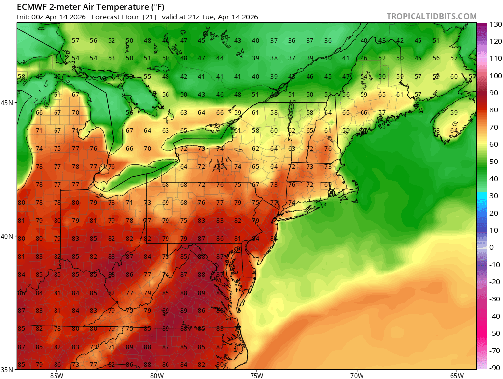 MUweather's tweet image. SW winds of 10-20 mph will continue to pump unseasonably warm air into northern MD, southeastern PA and the LSV today. Under partly-to-mostly sunny skies, high temps will soar into the mid 80s for most. #Getoutside and #enjoy our #summerpreview!