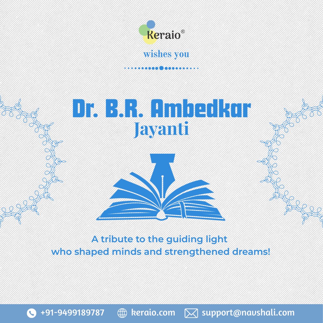 KeraioIN's tweet photo. 🌹 Honoring the visionary who gave India its Constitution.
On Ambedkar Jayanti, we remember Dr. B.R. Ambedkar’s relentless fight for equality, justice, and dignity for all.

#AmbedkarJayanti2026 https://t.co/jo0VYAoLrY
