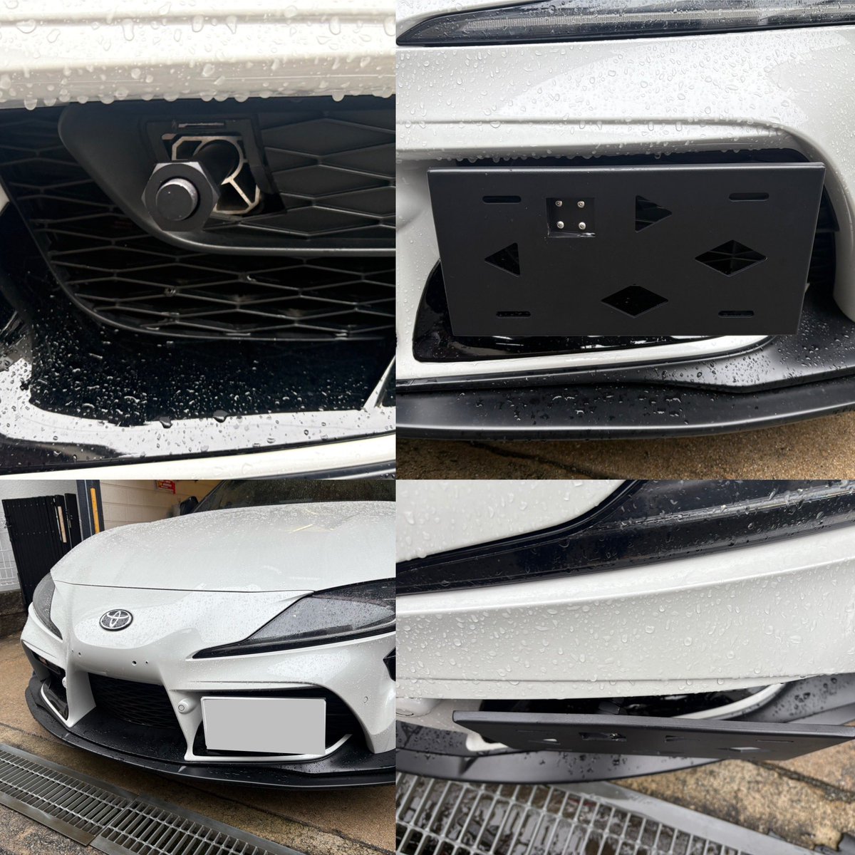 magarimamesuke's tweet image. ナンバープレートを移動してみた♫
かっこいいけど元穴が目立つので穴埋め検討中！
#grsupra 
#supra 
#grスープラ 
#grスープラsz
#ナンバープレート移動キット